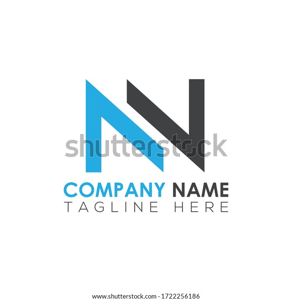 Initial Letter Nn Logo Design Vector Stock Vector (Royalty Free) 1722256186