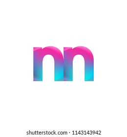 Initial Letter NN Logo Lowercase colorful design, Modern and Simple Logo Design.
