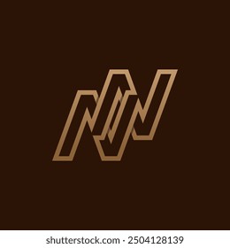 Initial Letter NN Logo, Monogram Logo letter N with N combination, design logo template, vector illustration