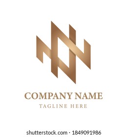 Initial letter NN logo vector design