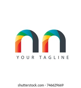 Initial Letter NN Rounded Design Logo