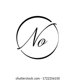 Initial Letter NO Logo Design Vector Template. Creative Abstract NO Letter Logo Design