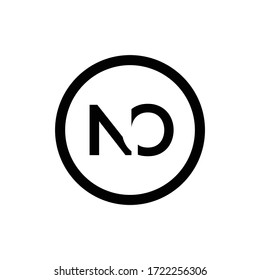 Plantilla de vectores de diseño de logotipo NO de la carta inicial. Diseño de logotipo de texto no abstracto creativo