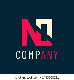 initial letter NO logotype company name, Simple logo design