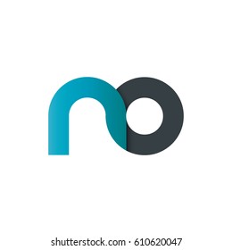 Initial Letter NO Rounded Lowercase Logo