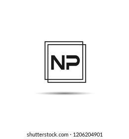 Initial Letter NP Logo Template Design