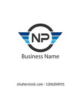 Initial Letter NP Logo Template Design