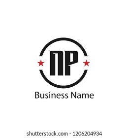 Initial Letter NP Logo Template Design