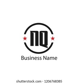 Initial Letter NQ Logo Template Design