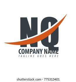 Initial Letter NQ Overlapping Logo