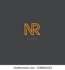 Initial letter nr library vector icon