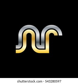 Initial Letter NR Linked Design Logo Company