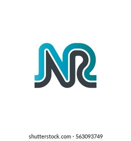 Initial Letter NR Linked Design Logo