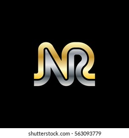 Initial Letter NR Linked Design Logo