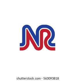 Initial Letter NR Linked Design Logo