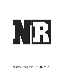 Initial Letter NR Logo Design Template. NR Logo