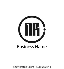 Initial letter NR logo template Design