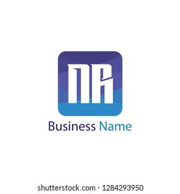 Initial letter NR logo template Design