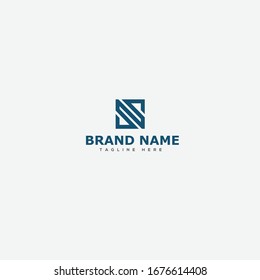 Initial Letter NS Linked Box Design Logo
