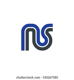 Initial Letter NS Linked Design Logo