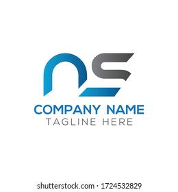 Initial Letter NS Logo Design Vector Template. Creative Abstract NS Letter Logo Design
