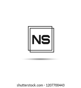 Initial Letter NS Logo Template Design