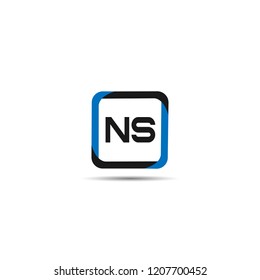 Initial Letter NS Logo Template Design