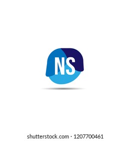 Initial Letter NS Logo Template Design