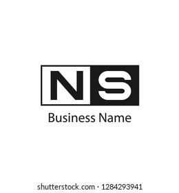 Initial letter NS logo template Design
