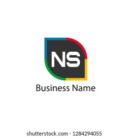 Initial Letter NS Logo Template Design
