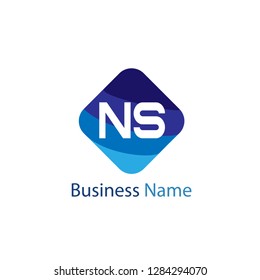 Initial Letter NS Logo Template Design