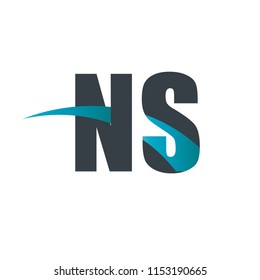 Initial Letter NS Overlapping Design Logo