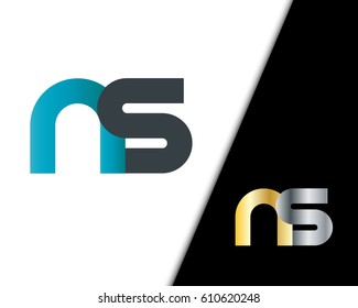 Initial Letter NS Rounded Lowercase Logo
