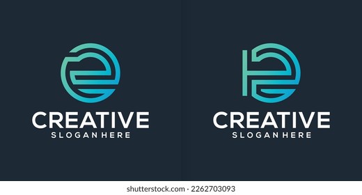 Recopilación de plantillas de logotipo NS o SN de letras iniciales