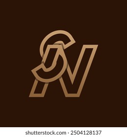 Initial Letter NS or SN Logo, Monogram Logo letter N with S combination, design logo template, vector illustration