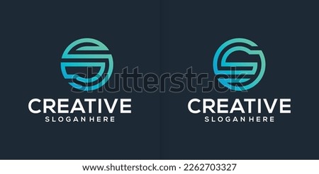 Initial letter NS or SN logo template collection [[stock_photo]] © 