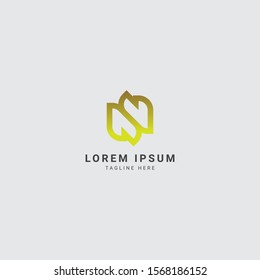 Initial Letter NS SN N S Logo icon design template elements