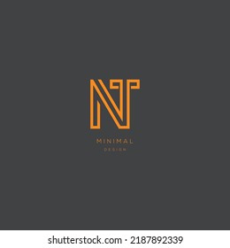 Initial Letter Nt Library Vector Icon