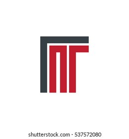 Initial Letter IT NT Linked Design Logo 