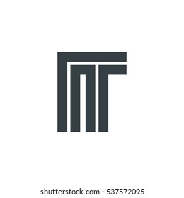 Initial Letter IT NT Linked Design Logo 