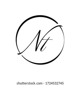 Initial Letter Nt Logo Design Vector Stock Vector (Royalty Free ...