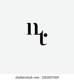 Initial Letter Nt Logo Design