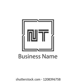 Initial Letter NT Logo Template Design