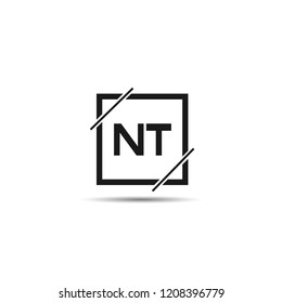Initial Letter NT Logo Template Design