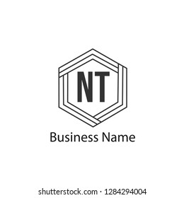 Initial Letter NT Logo Template Design
