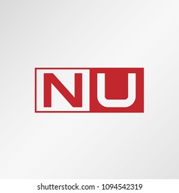 Initial Letter NU Logo Design