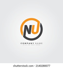 Initial Letter NU Logo - Simple Business Logo