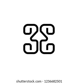 Initial Letter Number E3 3E with Arrow up Logo Design Inspiration