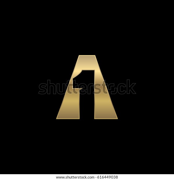 Initial Letter Number Logo 1 A1 Stock Vector Royalty Free 616449038