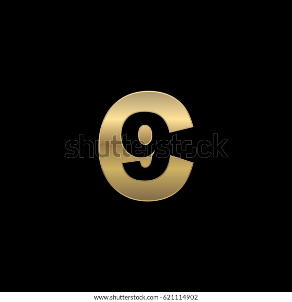 Initial Letter Number Logo C 9 Stock Vector Royalty Free